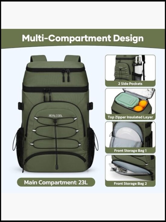 Insulated Leakproof Backpack Cooler Lightweight Camping Beach Hiking Picnic Gear main image 5